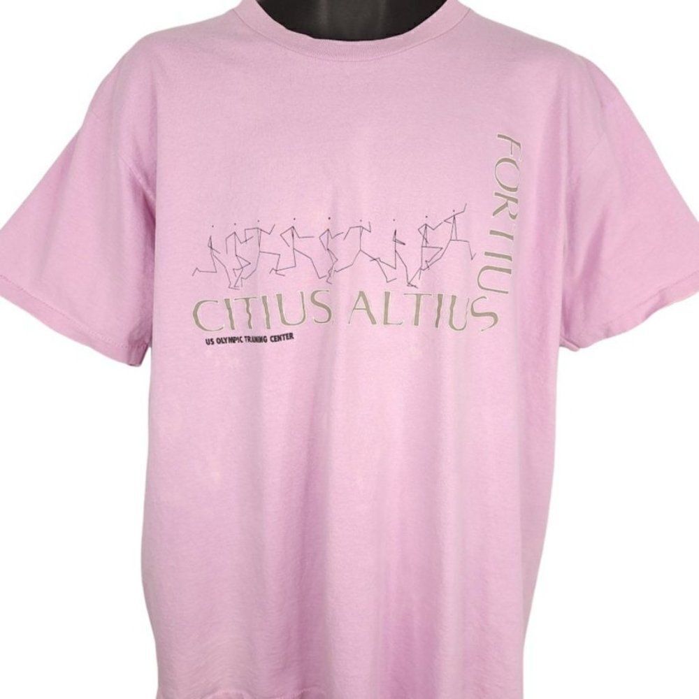 US Olympic Training Center T Shirt Vintage 90s Citius Altius Fortius Made In USA